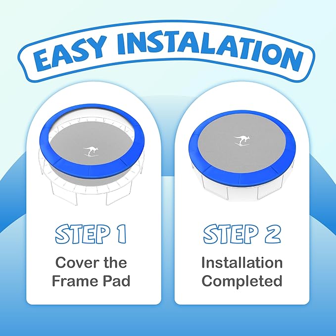 Kangaroo Hoppers Universal 12/14/15FT Trampoline Replacement Safety Pad, Waterproof Surround Spring Foam Cover for Round Frame