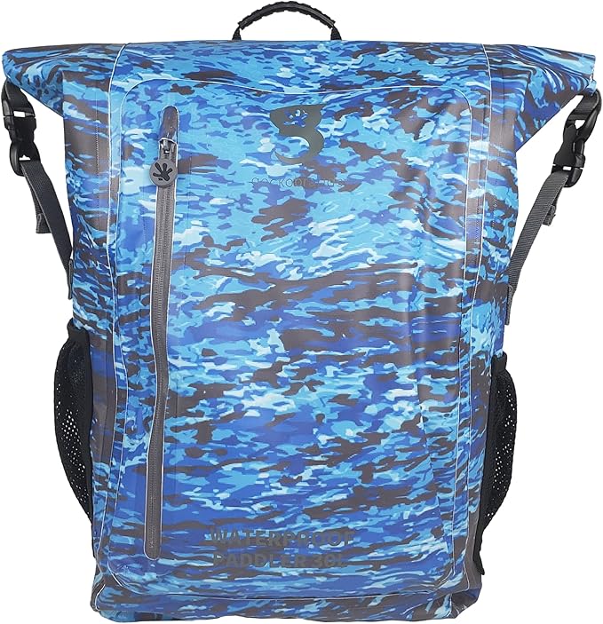 geckobrands Paddler 30L Waterproof Backpack – Durable PVC Tarpaulin Bag for Extreme Conditions