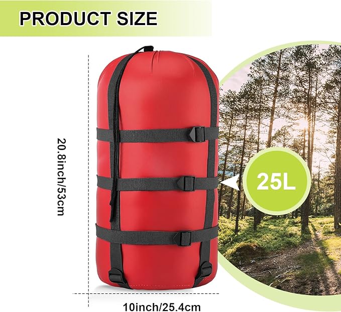 Compression Sack for Sleeping Bag Store Ultralight Sleeping Bag Compression Stuff Sack 15l 25l Space Saving Gear for Travel Camping Hiking Outdoor