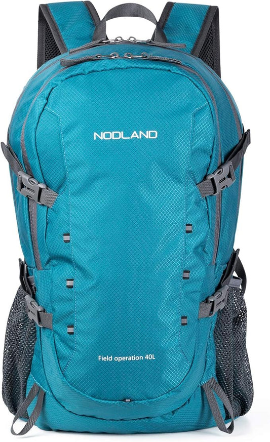 NODLAND Lightweight Backpack Travel 40L Foldable Water-Resistant Daypack, Hiking Outdoor Camping Rucksack for Men Women