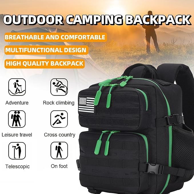 9L Mini Tactical Backpack for Men and Women Tactical Backpack Small for Hiking Small Tactical Bag Fitness Pack