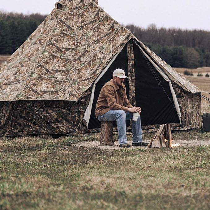 WHITEDUCK Regatta Canvas Bell Tent - w/StoveJack, Waterproof, 4 Season Luxury Camping and Glamping Yurt Tent Outdoor