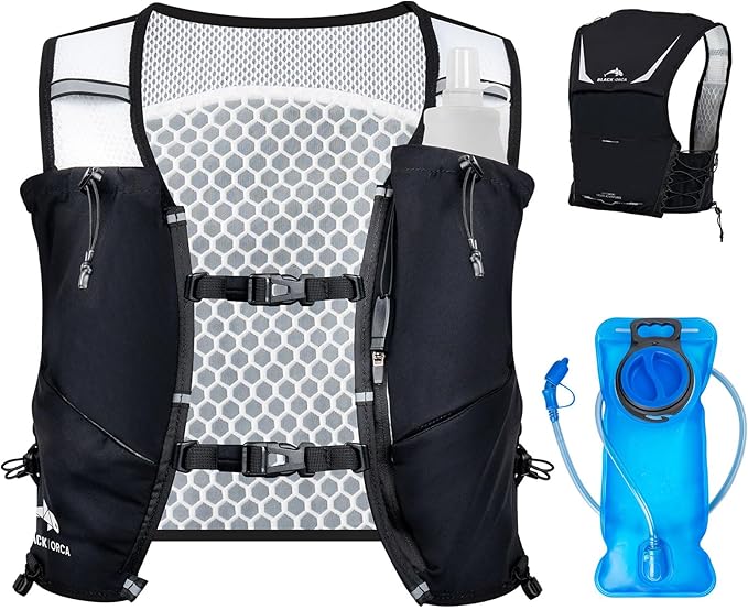 Running Vest for Women Men, Lightweight Hydration Vest with 2L Water Bladder, Hydration Backpack for Marathon, Trail, Cycling, Hiking, Jogging