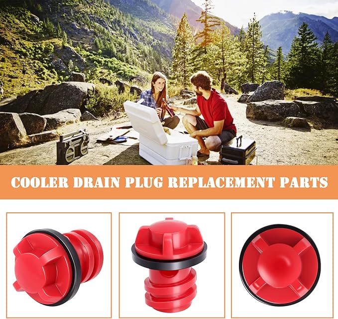 Cooler Plug for YETI, 2 Pack Cooler Drain Plug Replacement Compatible with Yeti's Line of Roadie, Tundra, and Tank & RTIC Coolers Leak-Proof Accessories, Small Size
