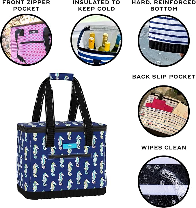SCOUT The Stiff One - Large, Soft, Lightweight, Insulated Cooler with Hard Bottom, Beach, Family, Travel, Picnic Cooler