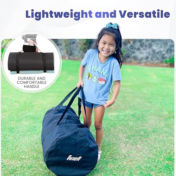 Hazli Matrix Comfort-Cell Memory Foam Camping Mattress Pad - Roll Up Mattress for Adults - Portable Cot Sleeping Pad for Camping - Floor Mat or Bed Roll for Car, SUV