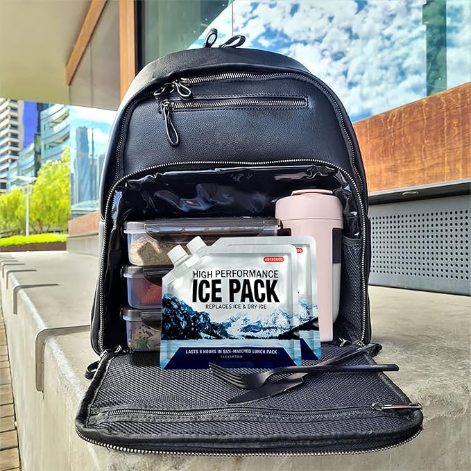 Reusable Ice Packs for Coolers Long Lasting Gel Freezer Packs for Cooler Bag Backpacks, Child Lunch Box, Cooler Bag, Keeps Food Cold Fresh (Small Set of 5)