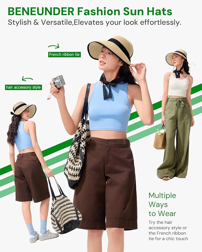 BENEUNDER Sports Sun Visors for Women Men UPF50+ UV Protection Unisex Lightweight Hats for Golf Tennis Running