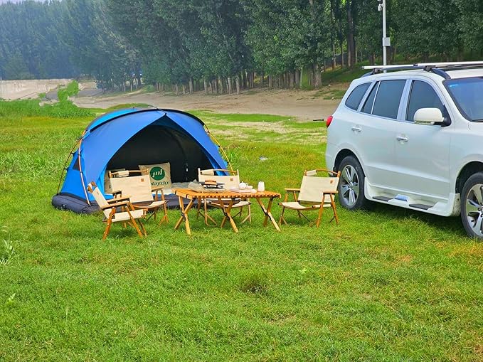 UNISTRENGH 2 Person Inflatable Car Rooftop Tent Easy Set-up Large Outdoor Glamping Camping Tent for SUV,Truck and Universal Auto Self-Driving Touring