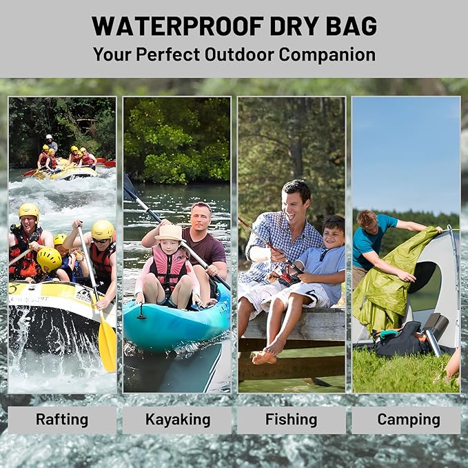 Waterproof Dry Bag,Sea Turtle Starfish Nautical Small Waterproof Backpack 2L/5L/10L/20L/30L/40L Floating Lightweight Bags for Kayaking, Boating, Fishing, Swimming Camping with Waterproof Phone Case