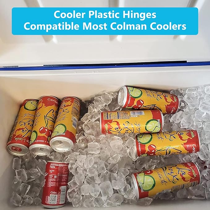 Replacement Cooler Hinges for Coleman Camping Accessories and Ice Chest, Cooler Hinges Kit for Rubbermaid Parts - 4 Pack