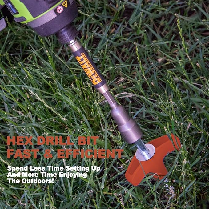 SOLEADER 12-Inch Screw in Tent Stakes 8PCS,Ground Anchors Screw in,Tent Stakes Heavy Duty,Ground Stakes for Inflatables,Canopies,Camping Tent Accessories,Metal Threaded Tent Spikes with Hex Head Drive