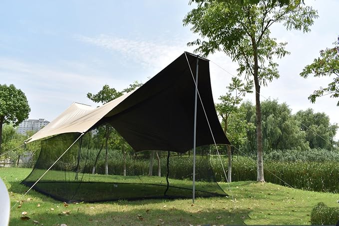 Outdoor Mesh Screen House Lightweight Camping Canopy Tent Net Mesh Outdoor 4-6 Person Mesh Net Travel Portable Tarp Mesh (Small)