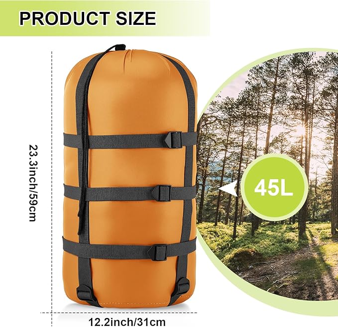 Compression Sack for Sleeping Bag Store Ultralight Sleeping Bag Compression Stuff Sack 15l 25l Space Saving Gear for Travel Camping Hiking Outdoor