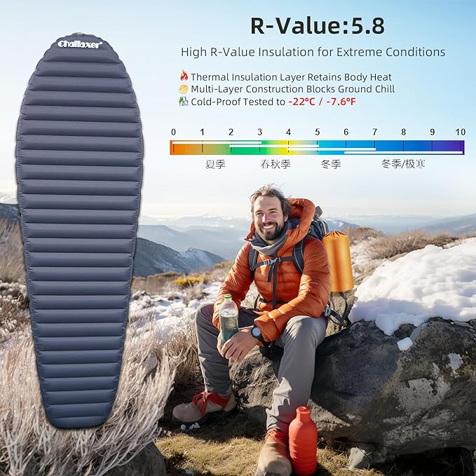 Ultralight Sleeping Pad for Camping, 74.8"x23.2" Camping Mat with Pump Sack Inflatable Sleeping Pads Compact for Camping Backpacking Hiking Traveling Tent