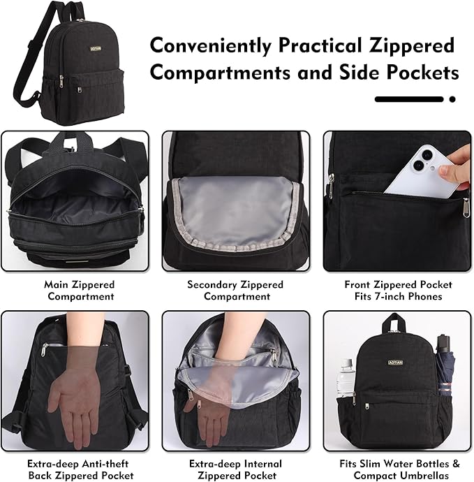 AOTIAN Lightweight Small Hiking Backpack for Women - Durable Water-Resistant Daypack for Travel, Camping & Outdoor Adventures
