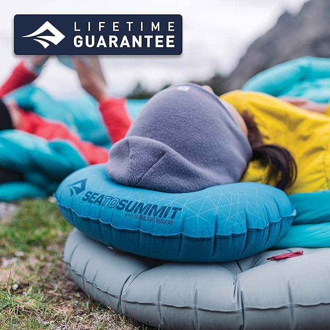 Sea to Summit Aeros Ultralight Inflatable Camping and Travel Pillow, Large, Sea Foam