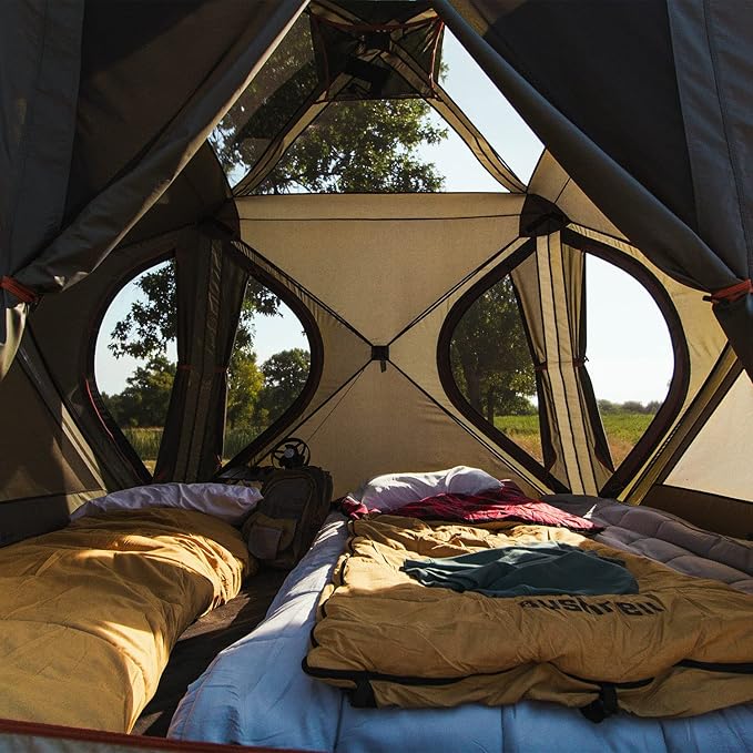 Bushnell Tent | Instant Pop Up 3P / 4P/ 6P / 8P Hub Style Tents | Best Pop Up Tent for Camping, Hiking, Family Camping, Hunting, Fishing, and Basecamp