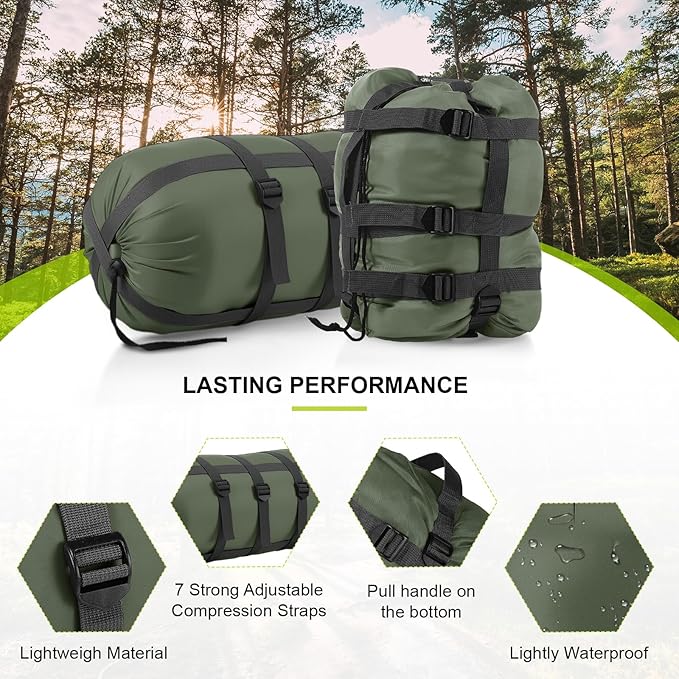 Compression Sack for Sleeping Bag Store Ultralight Sleeping Bag Compression Stuff Sack 15l 25l Space Saving Gear for Travel Camping Hiking Outdoor