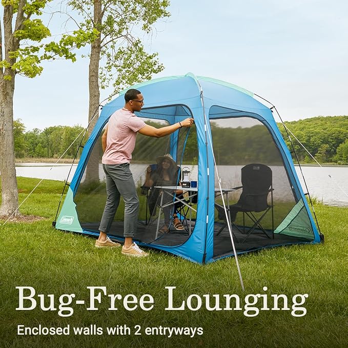 Coleman Skyshade Screened Shelter with Easy Setup, Lightweight Picnic Screen Room for Bug-Free Lounging, Made of PFAS-Free Materials