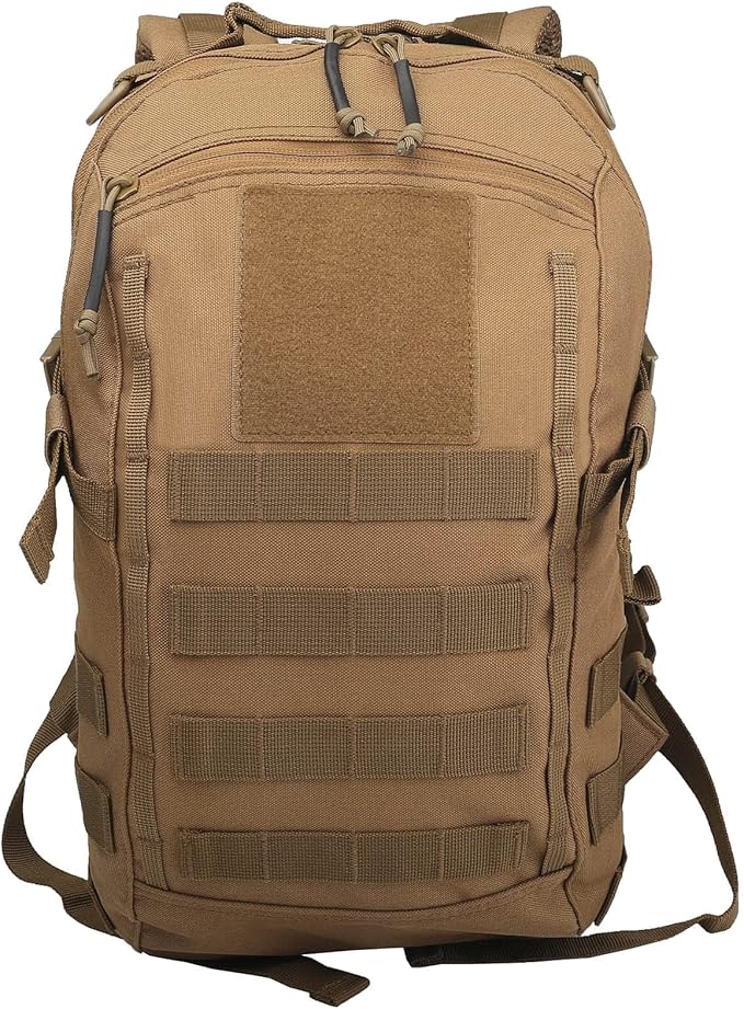 Small Tactical Backpack 12L Molle Bag Rucksack Army Daypack Military Daypack for Outdoor,Hiking (Tan)