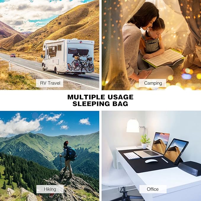 REDCAMP Mummy Fleece Sleeping Bag Liner with Hood, Great for Adult Warm or Cold Weather, 90" Long Full Sized Zipper Camping Blanket for Outdoor, Grey