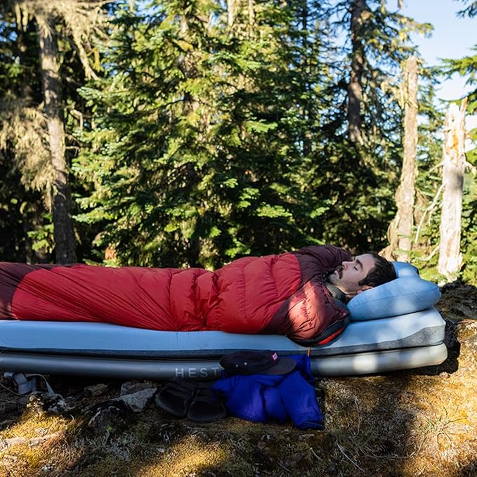 HEST Sleep System - Memory Foam Camping Mattress with Inflatable Pump and Carry Bag, Single Mattress