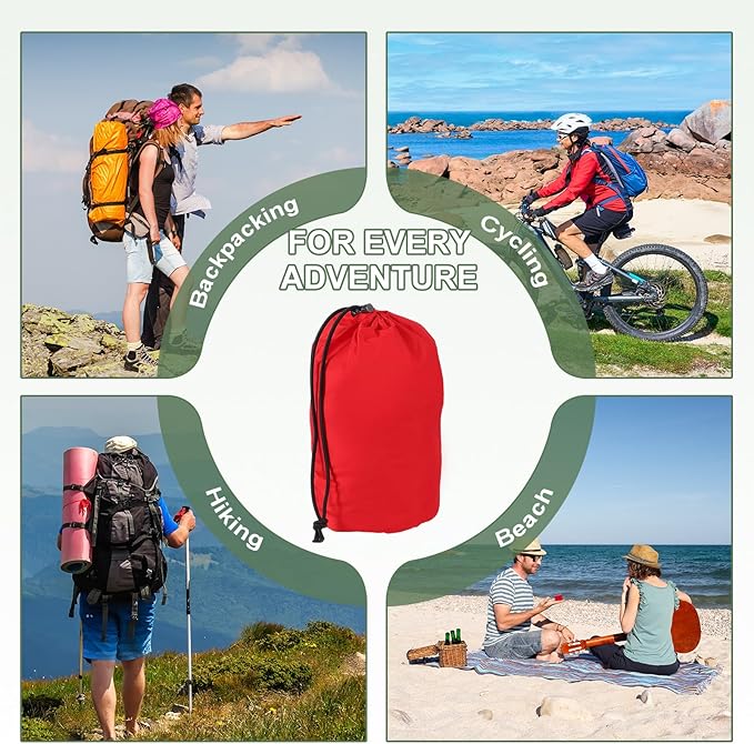 Stuff Sack, Sleeping Bag Storage Sack, Waterproof Outdoor Storage Ultralight Portable Drawstring Storage Bag