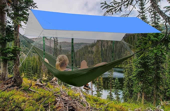 Wind Tour Portable Multifunctional Tent Footprint Traveling Awning Backpacking Rain Fly Tent Waterproof Shelter Outdoor Camping Sun Shelter for Hiking, Beach (118177 in)