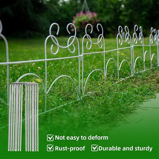 30 Pack Lawn Staples, Premium Garden Landscape Staples, Galvanized Heavy-Duty Gauge Stakes, U-Shaped Tent Stakes, Anti-Rust Fence Netting Pins Ground Spikes, Sod Pins