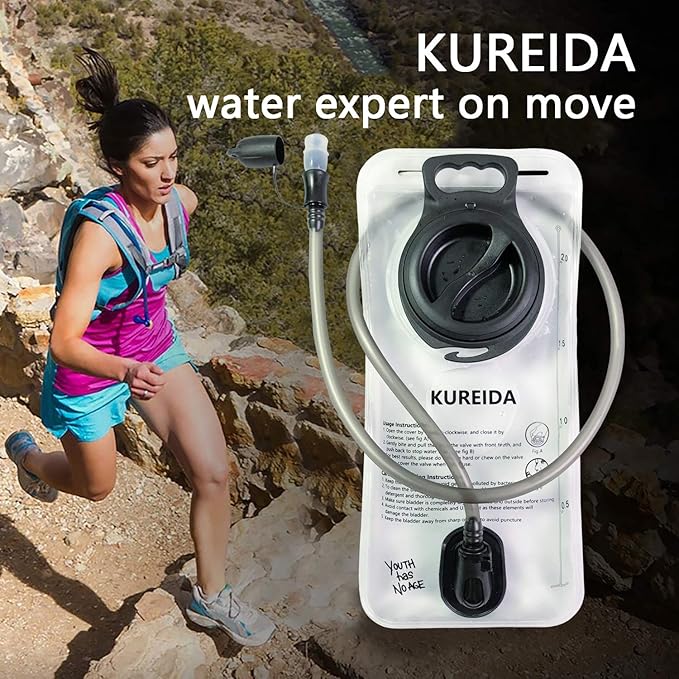 Hydration Bladder 2L-3L,Leak Proof Water Reservoir,BPA Free,Wide Opening, Military Water Bladder Combined with Hydration Backpacks for Biking Hiking Running Camping Climbing.