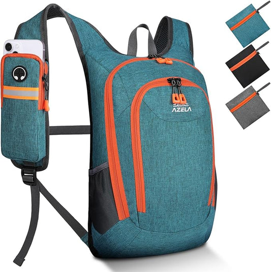 Esup 15L Small Hiking Backpack Foldable Lightweight Travel Day Pack Packable Camping Backpack for Women Men (Green)