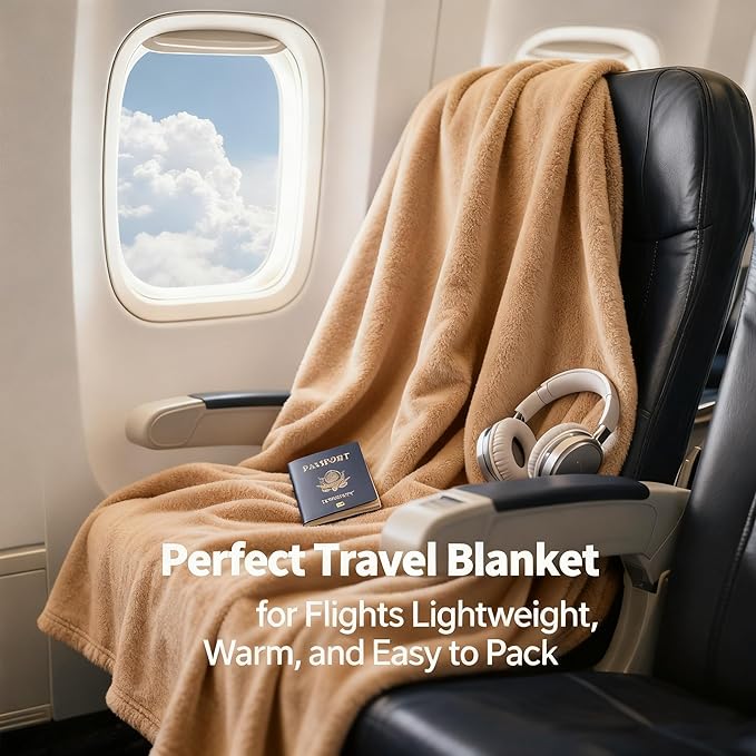 SNZ Cozy Wearable Blanket for Women & Men - 60"x33" Fleece Poncho, Warm Office Chair Lap Blanket, Travel, Camping & Home Wrap - Comfy Poncho Throw - Gift for Mom, Elderly