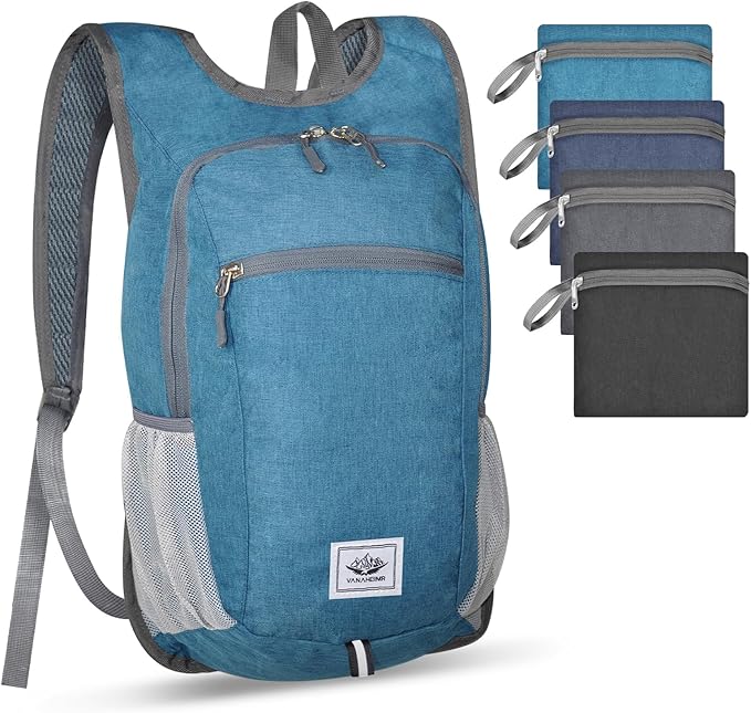 Hiking Backpack Small Lightweight Packable Foldable foldable backpack Packable Camping Hiking for Backpack (A-teal Blue)