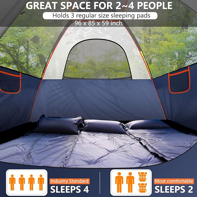 COBIZI 4-6-8-10 Person Camping Tent, Spacious Family Tents for Camping Ideal, Hiking, 3500mm Waterproof Double-Layer Windproof Tent for Hiking & Backpacking