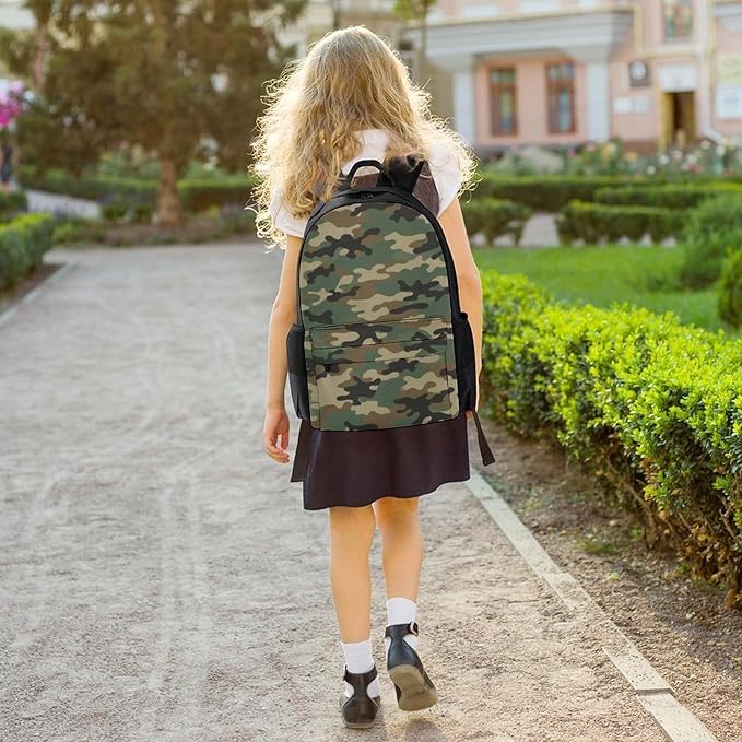Men Women Lightweight Military Camouflage Casual Daypack Big Capacity Bookbag With Padded Straps for Gym Travel Walking Cycling