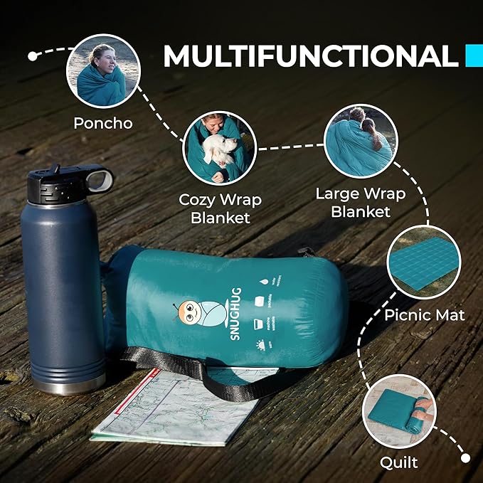 Puffy Blanket for Cold Weather - Down Camping Blanket with Sustainable Insulation, Lightweight & Warm Outdoor Camping Quilt, Water-Resistant, Compact & Packable