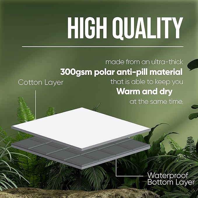 EverSnug Large Waterproof Outdoor Blanket - Extra Thick Premium Quilted Fleece, Waterproof & Windproof, Great for Camping, Picnics, Beaches, Stadiums, Dogs