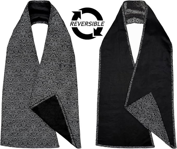 Reversible Adult Bibs for Women & Men - Adult Bib Scarf for Elderly - Dining Clothing Protectors - Washable Dining Scarf for Senior Citizens