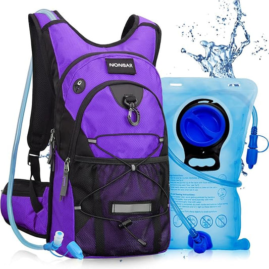 NONSAR Hydration Backpack, Hiking Backpack with 3L Water Bladder, Insulated Water Backpack for Women, Men, Kids, Keep Liquids Cool Up to 5 Hours, Daypack for Hiking, Running, Climbing, Cycling