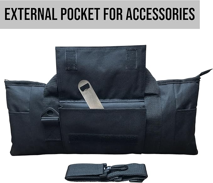 Golf Cooler Bag Plus 2 Ice Packs - HD Closed Cell Insulation Keeps Drinks Cold for Hours - Holds 6 Cans - Fits Discreetly in Golf Bags - Includes Cary Strap - Golf Accessories for Men