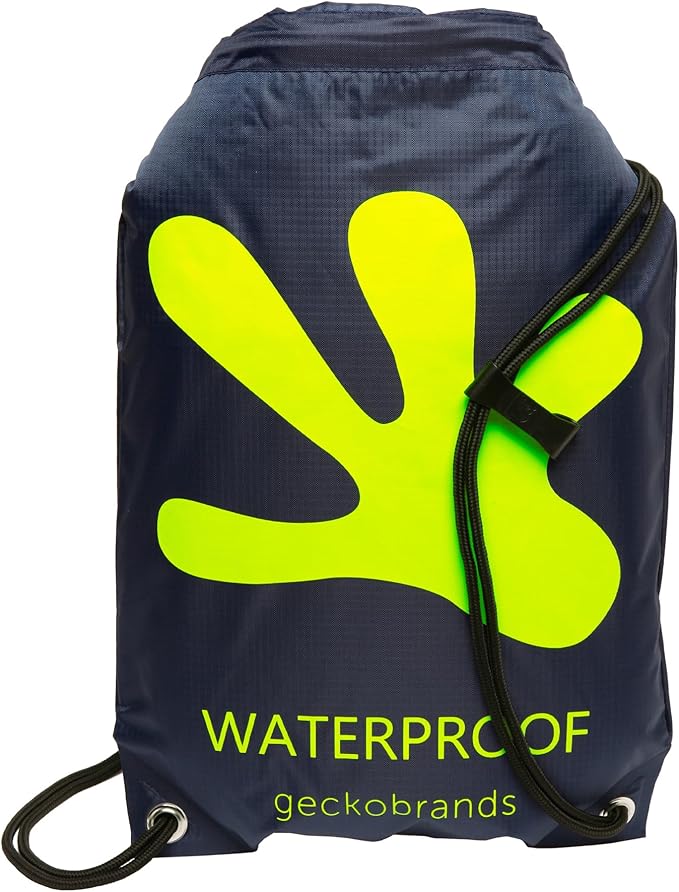 geckobrands Embark 10L Drawstring Backpack – Waterproof, Lightweight Dry Bag for Beach, Hiking, and Light Water Activities