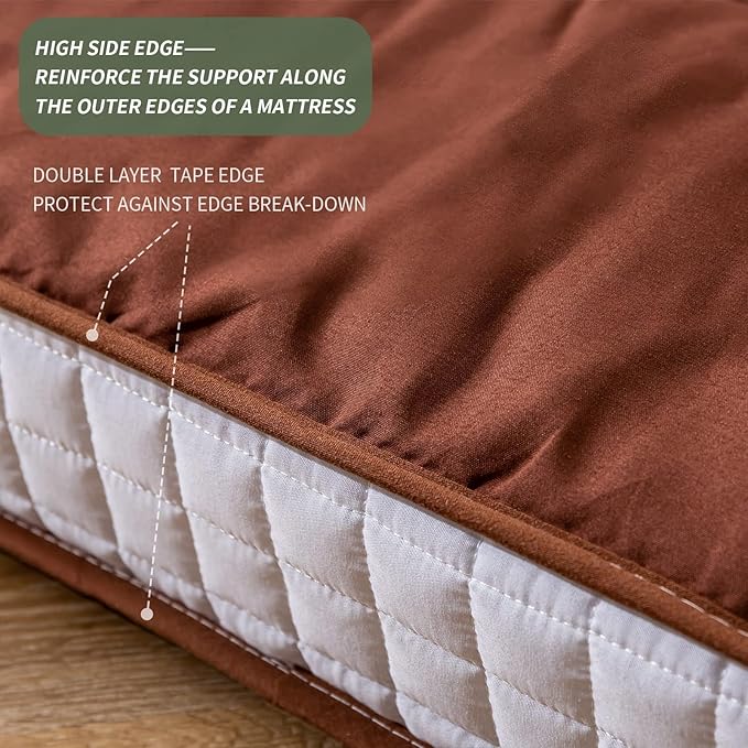 MAXYOYO Cot Mattress Floor Futon Mattress, Narrow Twin Pad Single Bed for Adults, Foldable Roll Up Mat, Coffee Camping Cot
