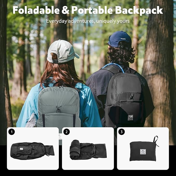 Naturehike 30L Lightweight Hiking Backpack, Waterproof Camping Packable Backpack, Ultralight Daypack for Travel Airplane