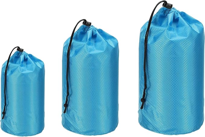 PATIKIL Stuff Sacks, Waterproof Outdoor Storage Sack Portable Drawstring Dust Flap Bag for Camping