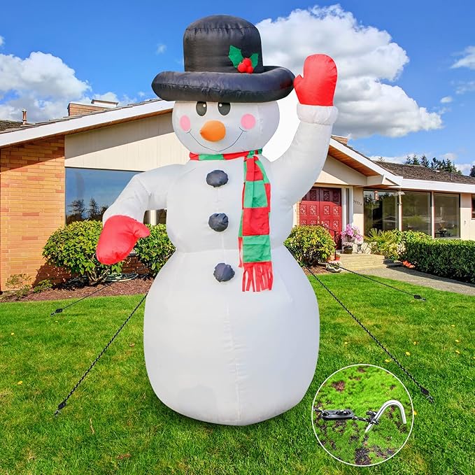 36 Pieces Inflatable Stakes and Tethers Replacement Tethers and Aluminum Metal Stakes Yard Inflatable Accessories with Hook for Fixing Halloween Christmas Decorations Inflatables Lawn Decor Tent