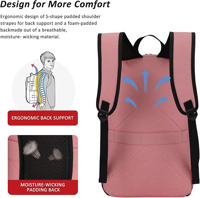 MAXTOP Travel Laptop Backpack Business Backpacks with USB Charging Port Water Resistant School College Bookbag