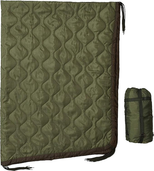 USGI Industries Military Woobie Blanket | Thermal Insulated Camping Blanket, Poncho Liner | Large, Portable, Insulation, Water-Resistant, for Hiking, Survival | Compression Carry Bag