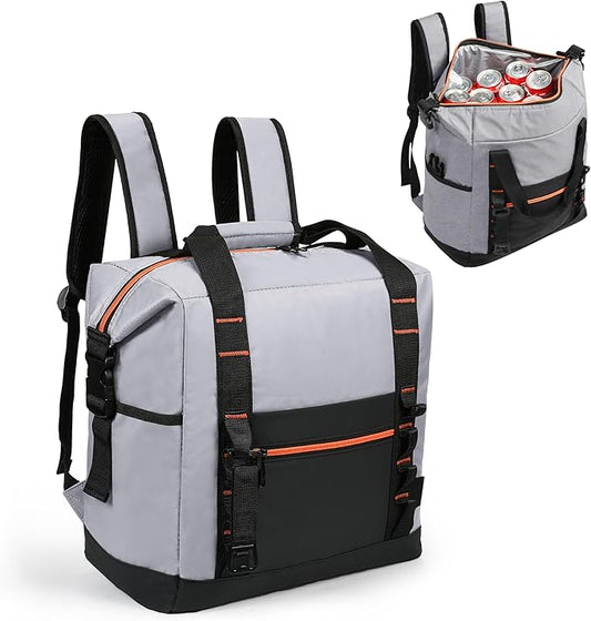 36 Cans Backpack Cooler, Leakproof Collapsible Soft Camping Insulated Cooler Bag, Waterproof Durable Cooler Backpack for Travel, Camping