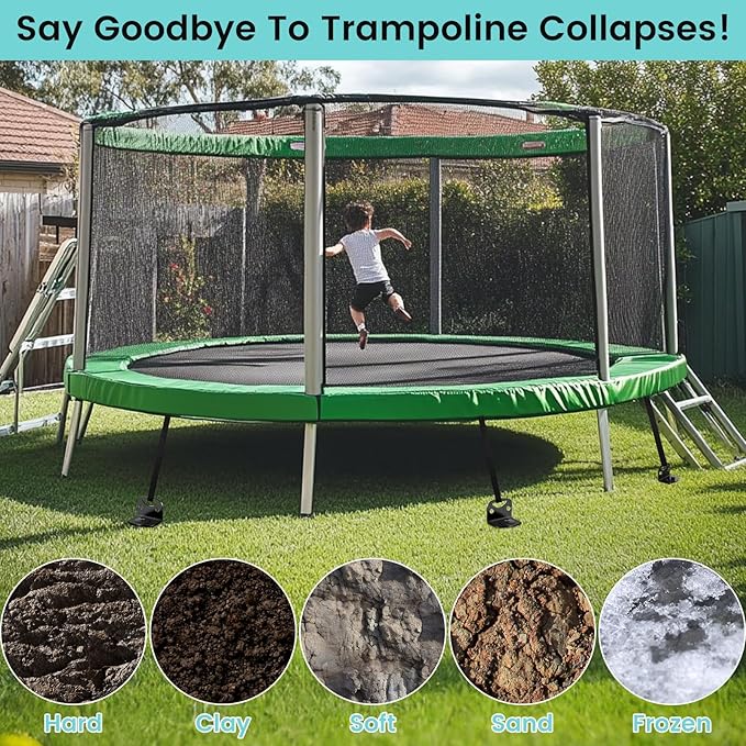 25" Ground Anchors Screw in, Mobile Home Anchors with Upgraded Wider Spiral Blades, Earth Anchors Swing Set Anchors High Wind Heavy Duty for Shed, Trampoline, Carports(Set of 2)